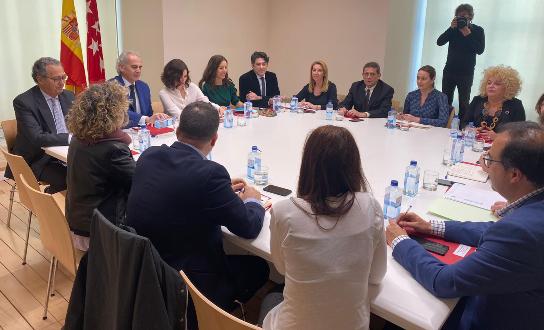 Alcaldes de la Comunidad de Madrid se renen con la presidenta de la regin para trabajar conjuntamente con el fin de frenar el contagio y trasmisin del coronavirus