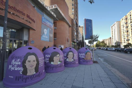 "Mujeres con eco", la campaa del Ayuntamiento y Ecovidrio que muestra a 20 destacadas mujeres en los contenedores de reciclaje de Legans